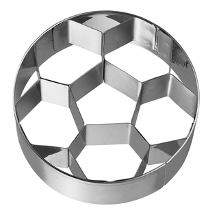 Ausstecher  Sport Fuball gro, mit Innenprgung Keksausstecher Pltzchenform, ca 6.5 cm, Edelstahl