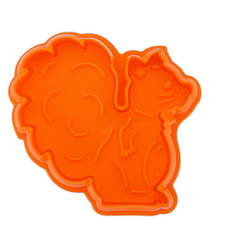 Ausstecher Prge-Ausstechform Eichhrnchen, mit Auswerfer, 6.5 cm orange, Kunststoff,