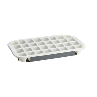 Eiswrfelform mit Tablett fr 32 Eiswrfel, L ca. 33,5  x B 18,5 x H 4 cm, Kunststoff/ Silikon, schwarz wei