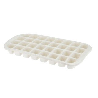 Eiswürfelform mit Tablettfür 32 Eiswürfel, Ca. 33 x 18,5 x 4 cm, Kunststoff Silikon, BPA frei