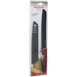 Messer mit Klingenschutz, Brotmesser, Klinge 20 cm