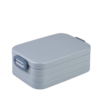 Bentobox M/klein, mit Einsatz, NORDIC BLUE Lunchbox  Brotdose  Innendosen und Gabel, Kunststoff BPA-Frei, ca. 900 ml,