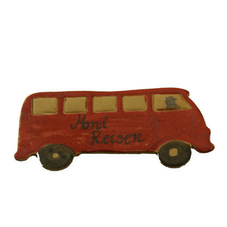 Ausstecher Bus Autobus mit Prägung Keksausstecher Plätzchenform, Edelstahl rostfrei, ca. 9 cm